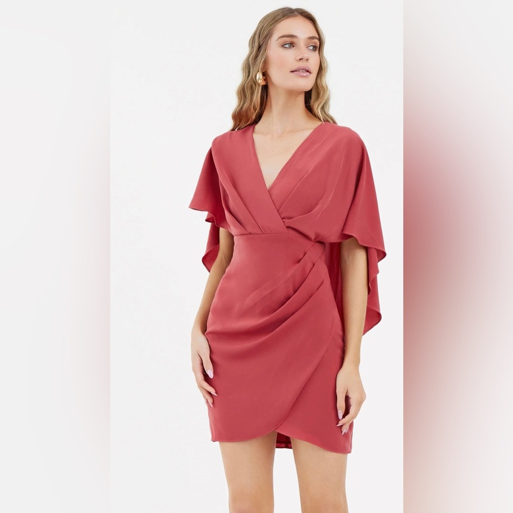 Adelyn Rae Asymmetrical Red Dress